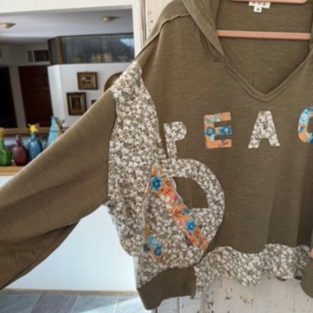 Pol Peace Patchwork Hooded Top - image 6